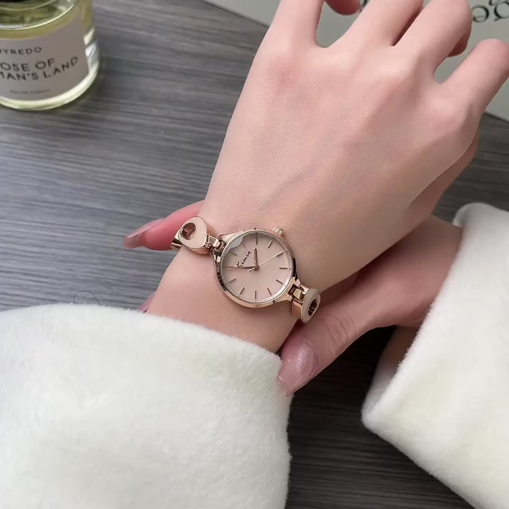 Kimio Pink Dial Rose Gold Strap Ladies Watch | K6639S