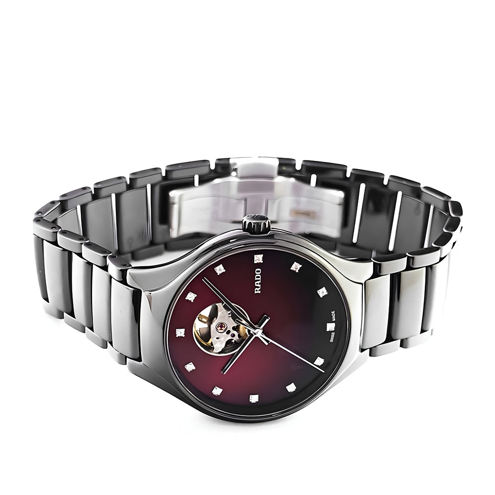 Rado True Round Secret Deep Red Dial Unisex Watch | R27107742