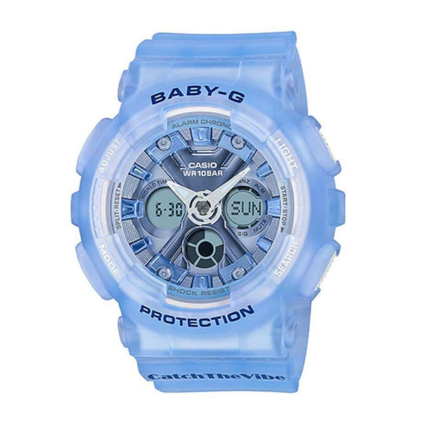 Casio Baby-G Transparent Blue Resin Strap Ladies Watch BA-130CV-2A