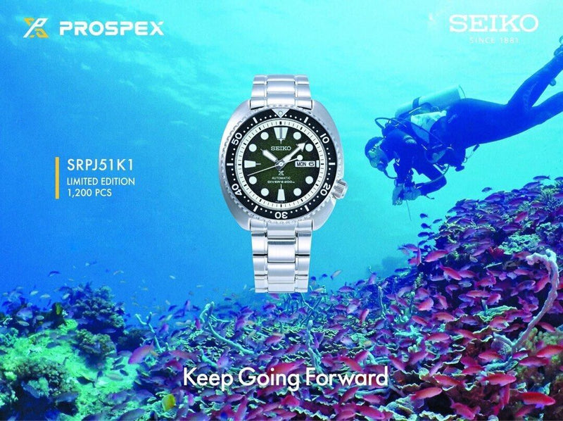 SEIKO PROSPEX AUTOMATIC TURTLE 'GREEN SEA URCHIN' GENTS WATCH | SRPJ51K1