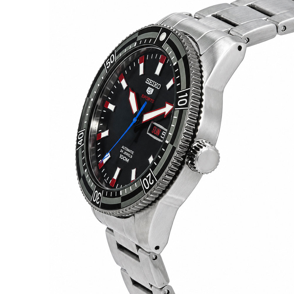 Seiko 5 Sports Automatic Black Dial Bracelet Men's Watch SRP735K1