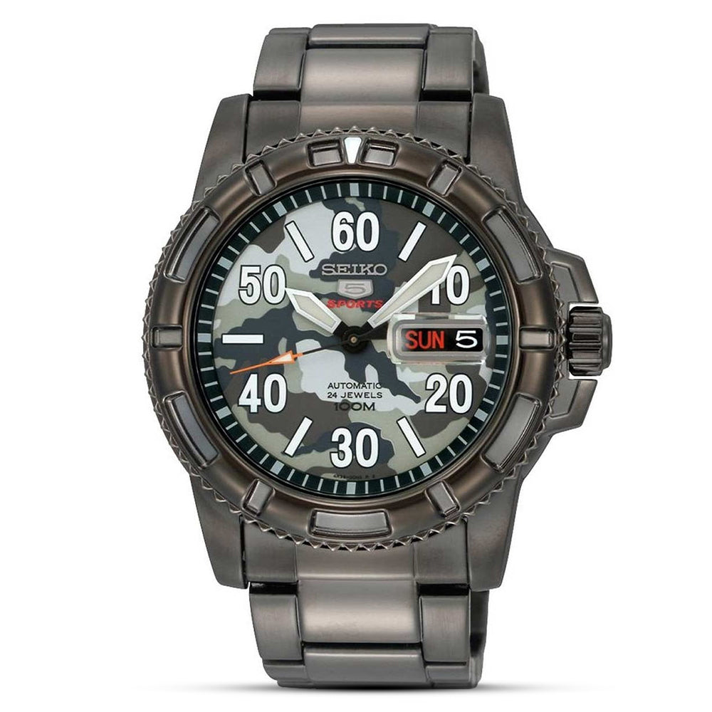 Seiko 5 Sports Automatic Camouflage Dial Bracelet Men's Watch SRP225K1
