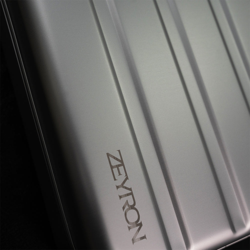 ZEYRON 18 Slots Premium Silver Watch Case with Handle-Stylish & Secure Storage