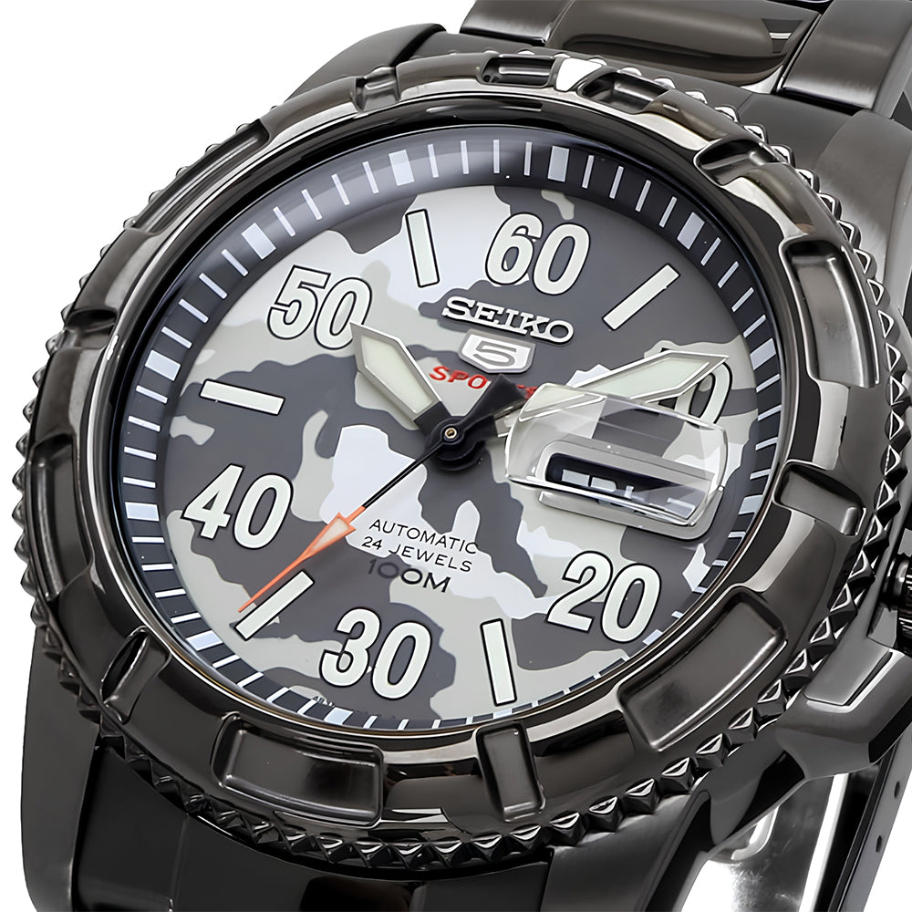 Seiko 5 Sports Automatic Camouflage Dial Bracelet Men's Watch SRP225K1