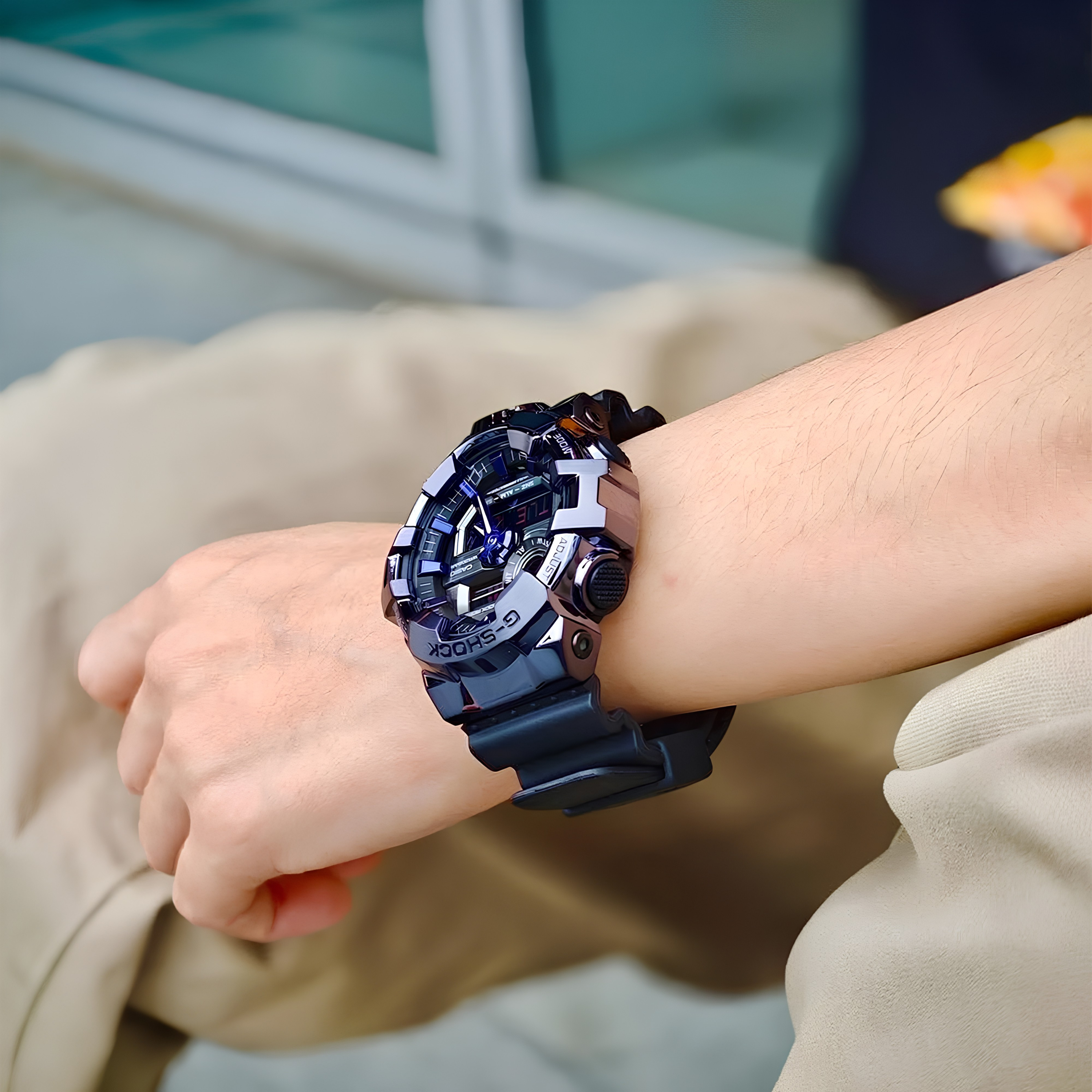 Casio G-Shock Purple Metal Dial Men's Watch  GM-700P-6ADR