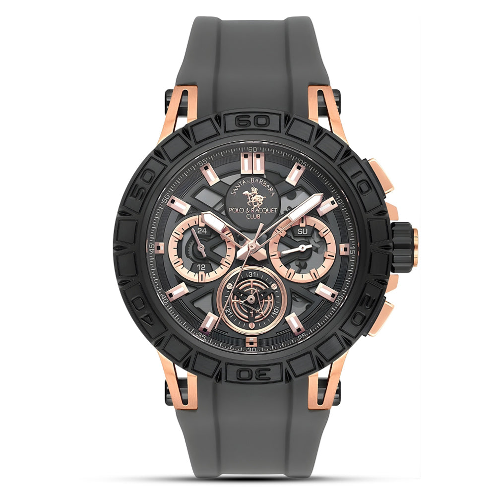 Santa Barbara Polo & Racquet Club Black Dial Men's Watch | SB.5.10004-3