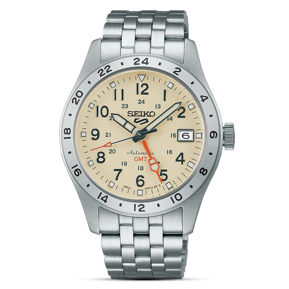Seiko 5 Sports Field GMT Automatic Beige Dial Watch| HDB002K1