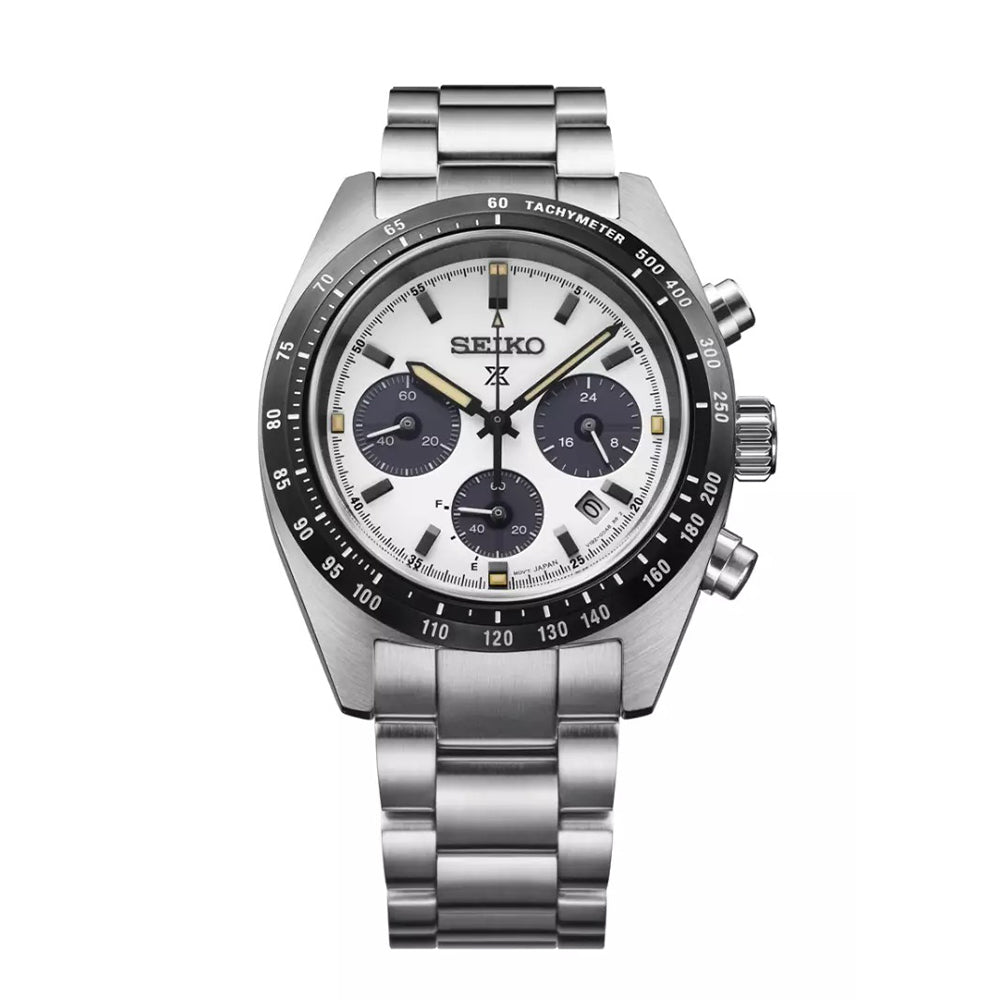 Seiko Prospex Speedtimer "Youngtimer' White  Solar Chronograph Watch SSC961P1