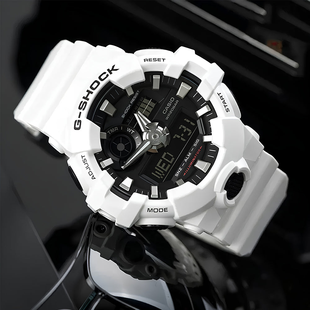 Casio G-Shock Dual-time White Dial Men's Watch GA-700-7ADR