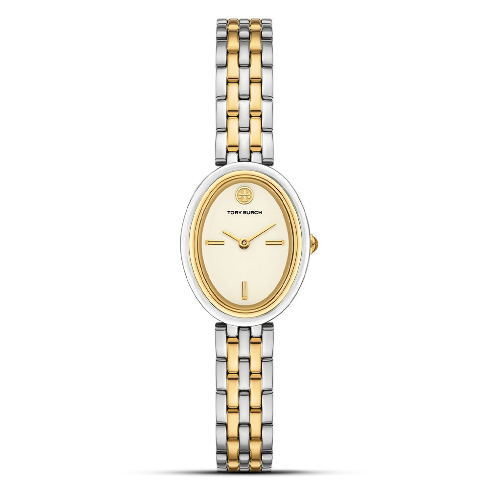 Tory Burch The Oval Two-Tone Stainless Steel Ladies Watch TBW6033