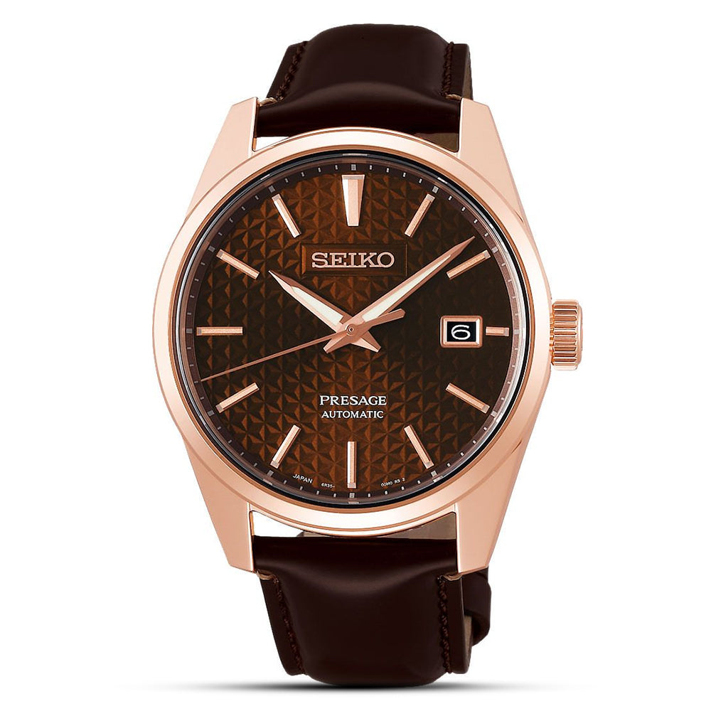 Seiko Presage Sharp Edge Brown Dial Watch SPB170J1