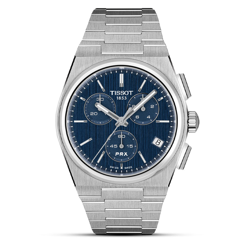 Tissot PRX Quartz Chronograph Blue Dial Watch |  T137.417.11.041.00