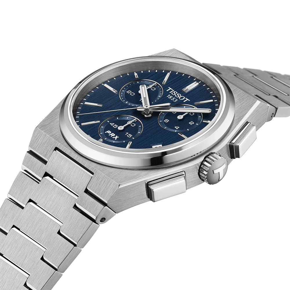 Tissot PRX Quartz Chronograph Blue Dial Watch |  T137.417.11.041.00