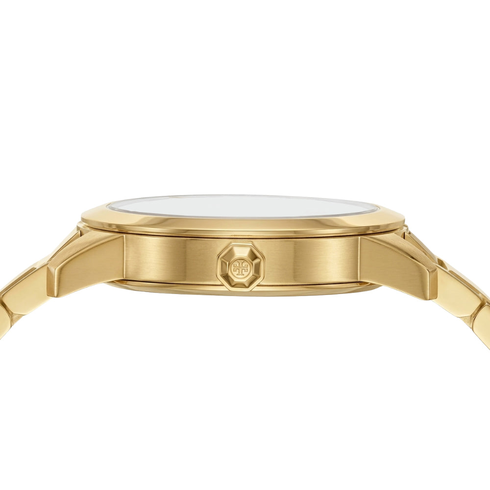 Tory Burch Collins White Dial Gold-Tone Ladies Watch TBW1300