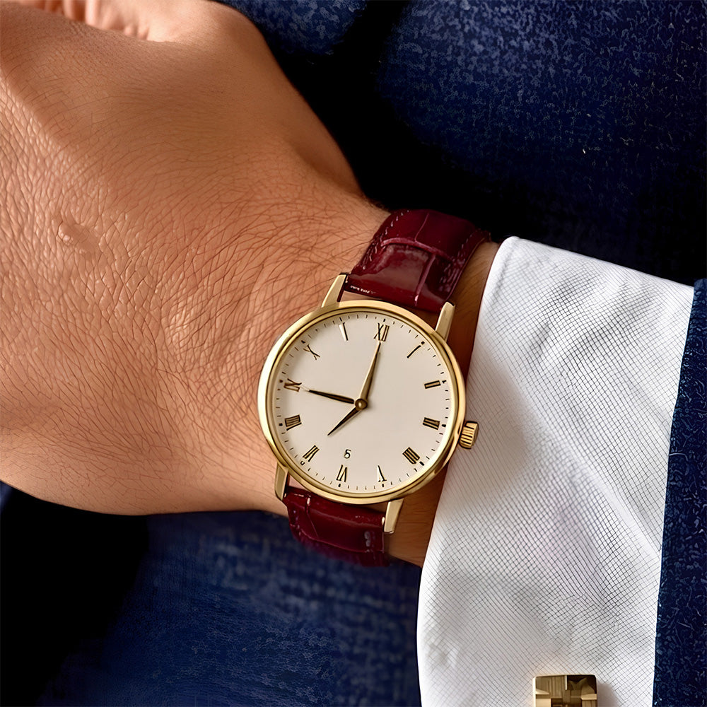 Cavern 22/20mm Glossy Red Leather Strap
