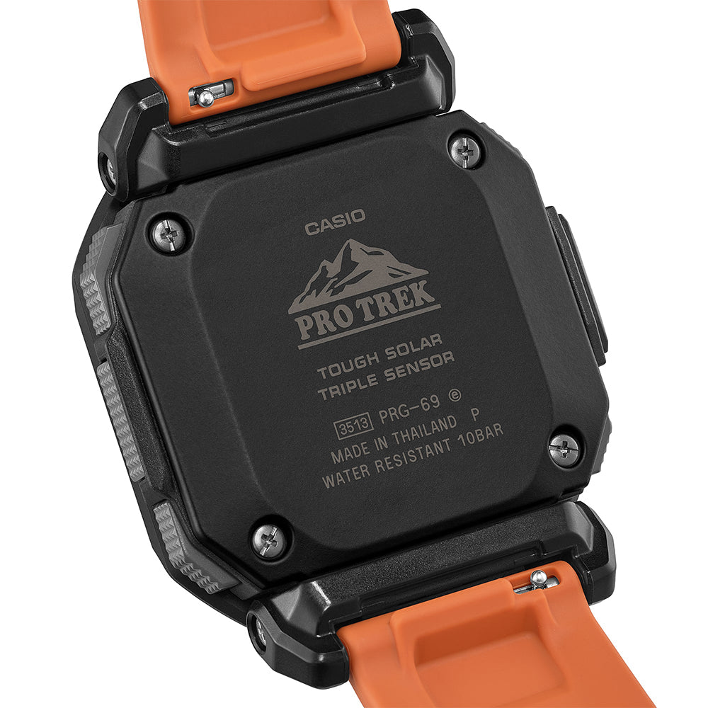 Casio PRO TREK Thin Line Orange Digital Mens Watch | PRG-69-4DR