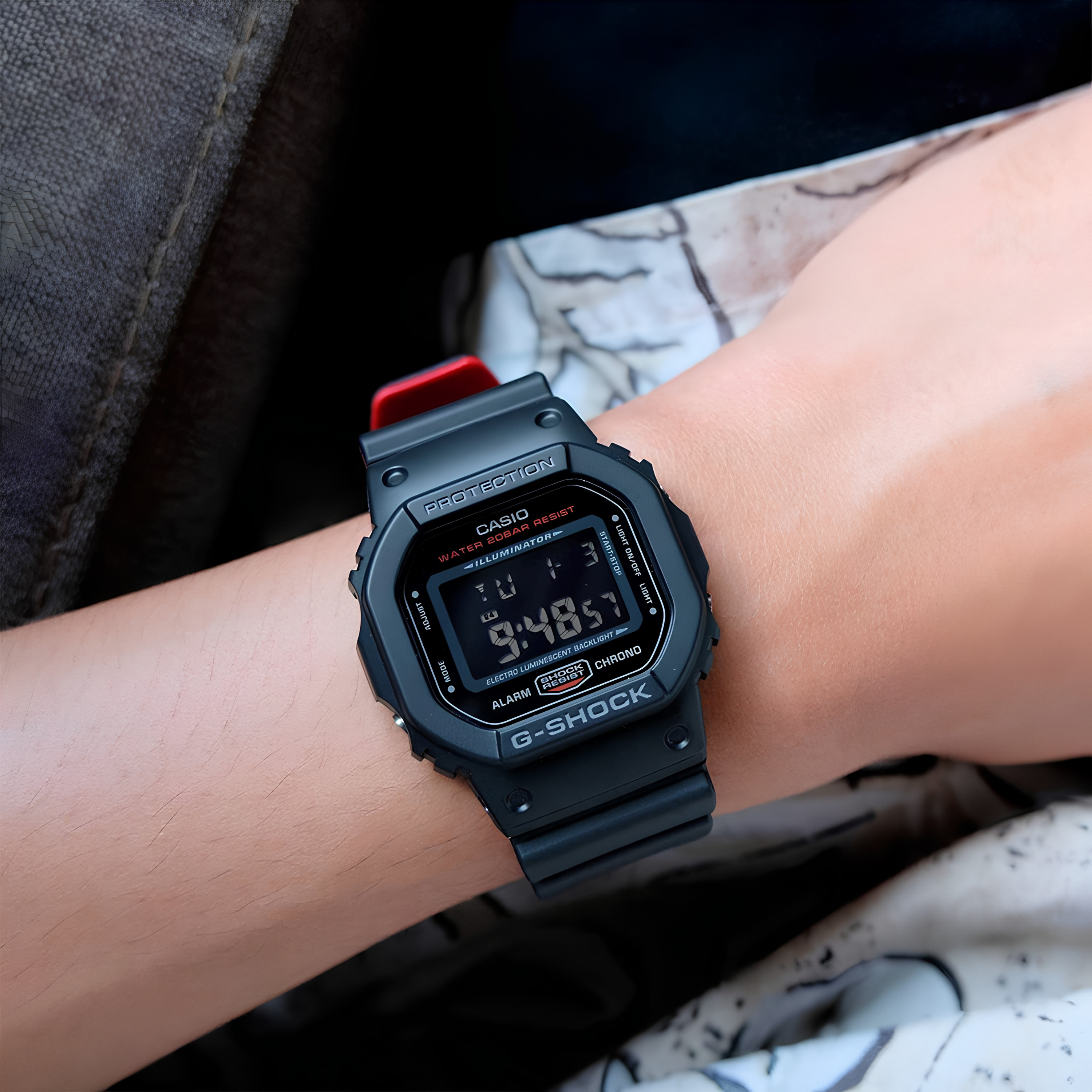 Casio G-Shock Digital Black Strap Sports Watch DW-5600UHR-1DR