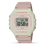 Casio Illuminator Digital Pink Band Unisex Watch | W-218HC-4A2VDF