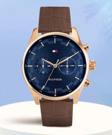 Tommy Hilfiger Sawyer Brown Leather Strap Men's Watch| TH1710423