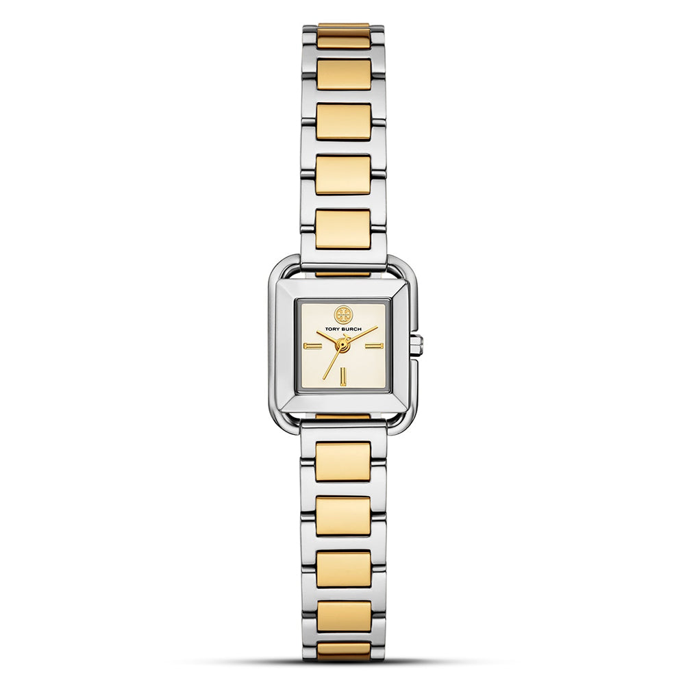 Tory Burch Small Kira Ivory Dial Two-Tone Ladies Watch TBW6027