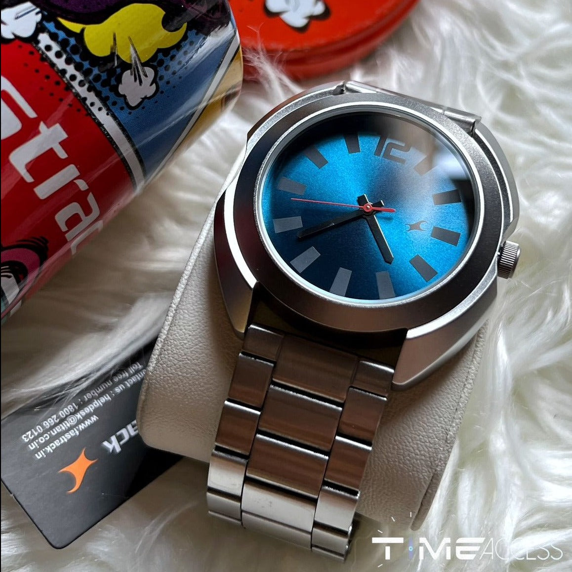 Silver Fastrack Chain Watch For Boys Silver Fastrack Watch For