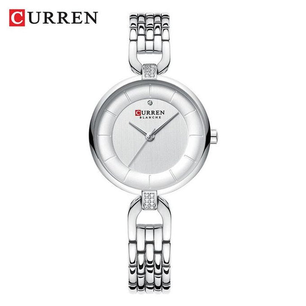 CURREN Women Quartz Watches Female Top Fashion Luxury Brand Watch Ladies 9052 silver - Time Access store