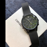 Emporio Armani Black Mesh Quartz Men's Watch| AR2498