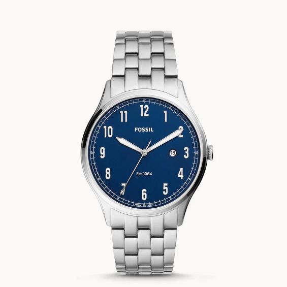 FOSSIL FS5593 Forrester Three-Hand Date Stainless Steel Watch - Time Access store