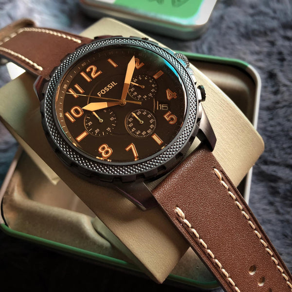 Fossil Bowman Chronograph Brown Leather Men's Watch| FS5601