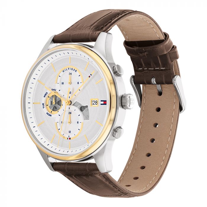 Tommy hilfiger Men Weston Round Silver Watches - Time Access store