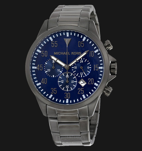 Michael Kors Men Navy Blue Chronograph Watch MK8443 - Time Access store