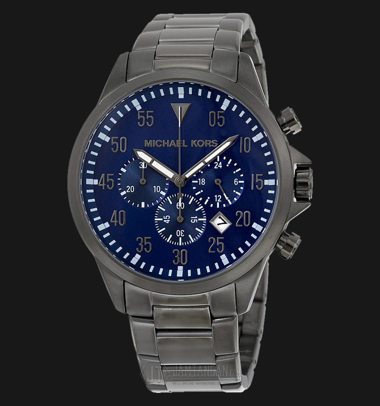 Michael Kors Men Navy Blue Chronograph Watch MK8443 - Time Access store