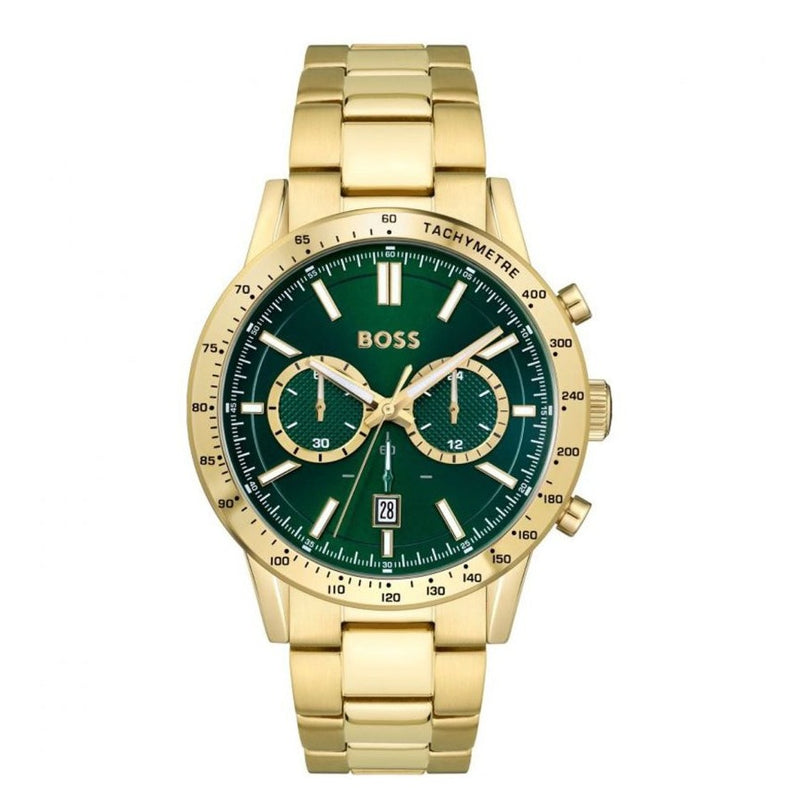 Hugo Boss Allure Chronograph Golden Green Dial Men's Watch| HB1513923
