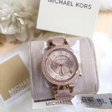 Michael Kors Parker Stainless Steel Watch With Glitz Accents mk5896 - Time Access store