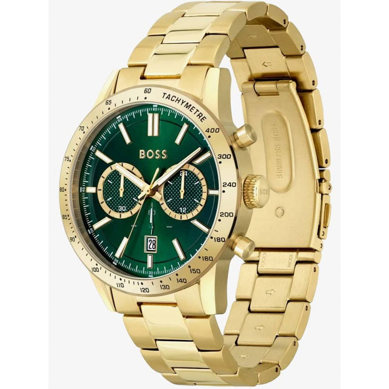 Hugo Boss Allure Chronograph Golden Green Dial Men's Watch| HB1513923