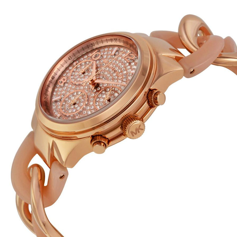 Micheal Kors Runway Twist Rose Dial Ladies Watch| MK4283