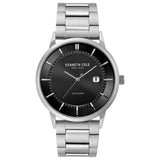 KC50784006 Modern Classic Solar Black & Silver Stainless Steel Mens Watch - Time Access store
