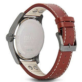 Hugo Boss Men's Chronograph Boss Black Aeroliner Maxx Brown Leather Strap Watch 50mm 1513079 - Time Access store