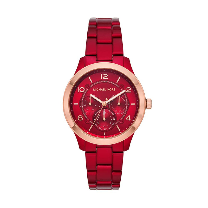 Mk red 2025 watch women's