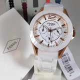 FOSSIL White Ceramic Multi-Function Ladies Watch CE1006 - Time Access store