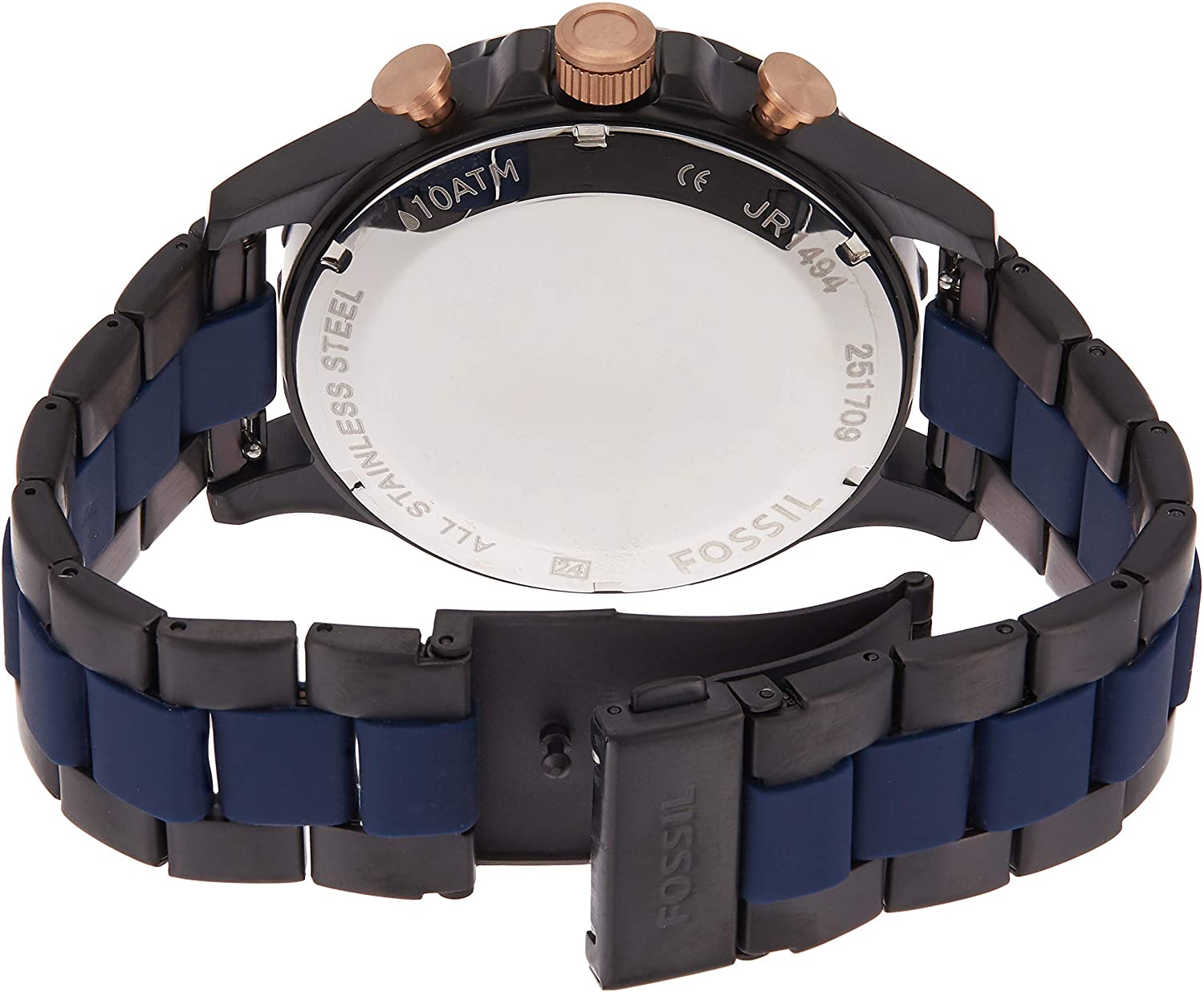 Fossil Men's Black Watch Nate Analog Display Analog Quartz - Time Access store