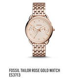 FOSSILTailor Multifunction Rose Dial Ladies Watch ES3713 - Time Access store