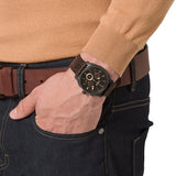 Fossil Mid-Size Chronograph Brown Leather Men's Watch| FS4656