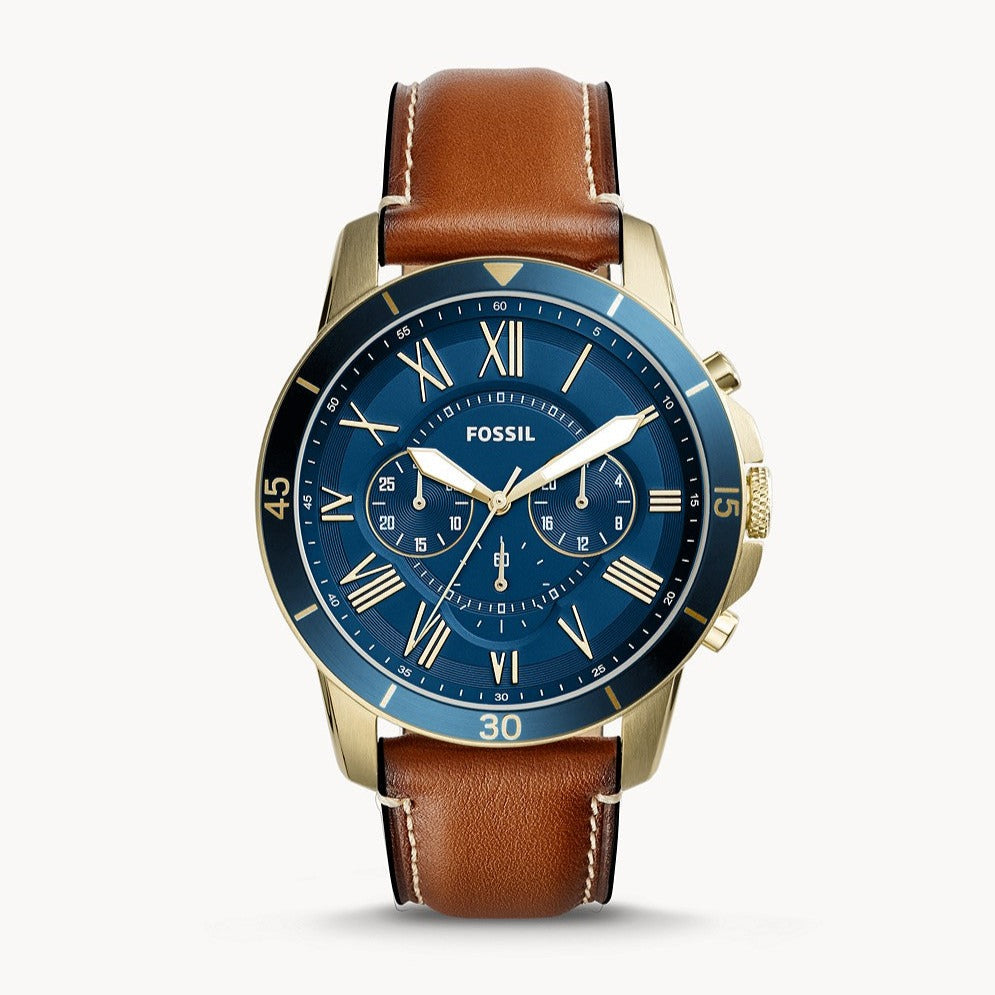 FOSSIL Sport Chronograph Luggage Leather Men's Watch | FS5268