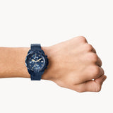 Fossil Bronson Chronograph Navy Stainless Steel Men's Watch | FS5916