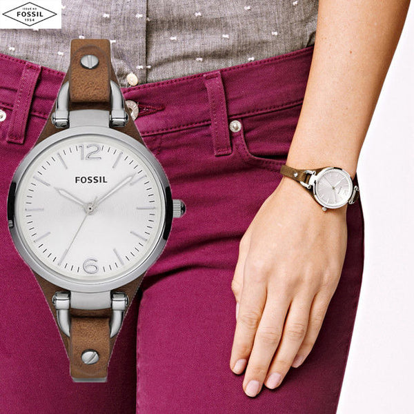 Fossil Georgia Silver Dial Women's Watch | ES3060