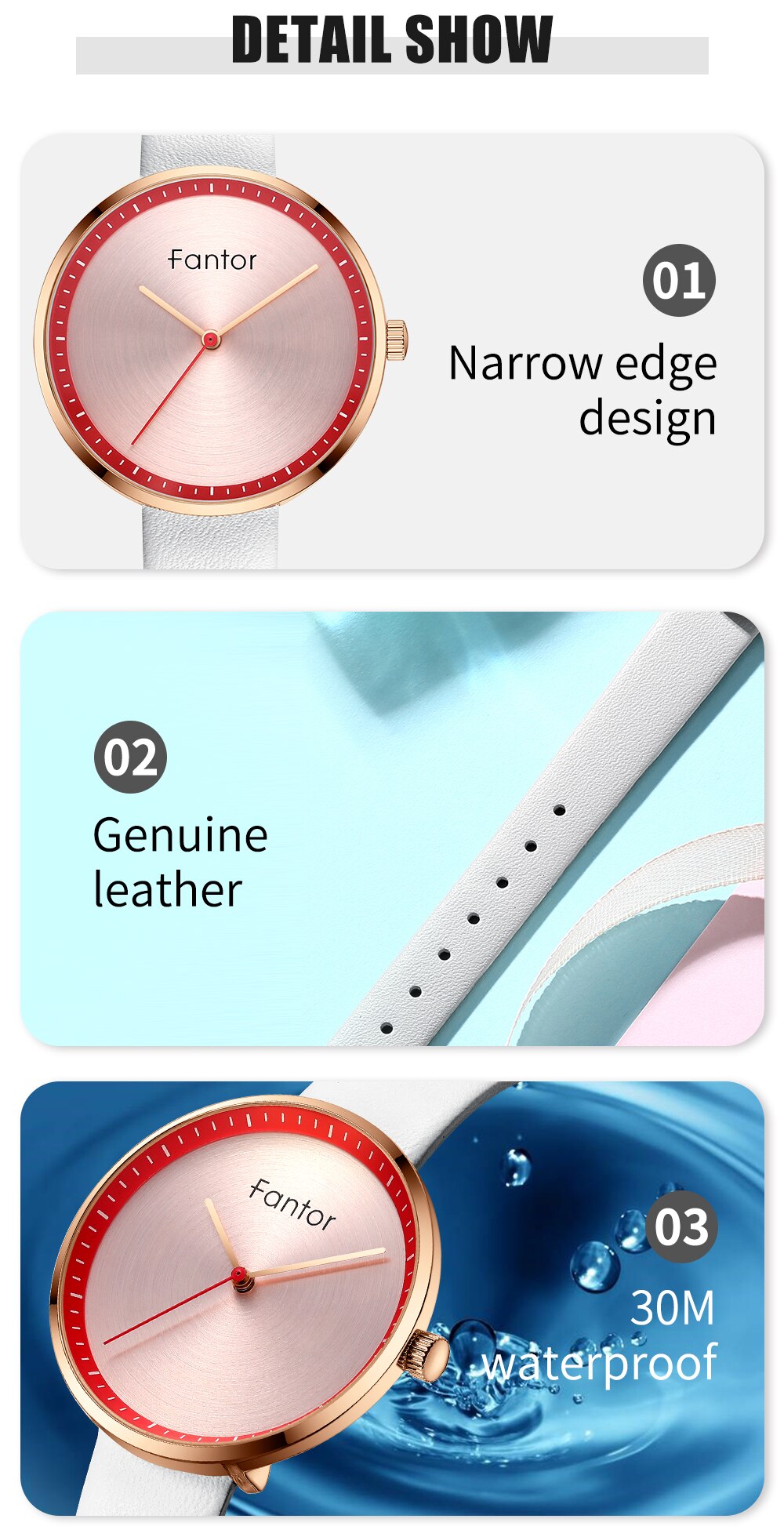 Fantor Brand Luxury Minimalist Watch for Women WF1026L02 - Time Access store