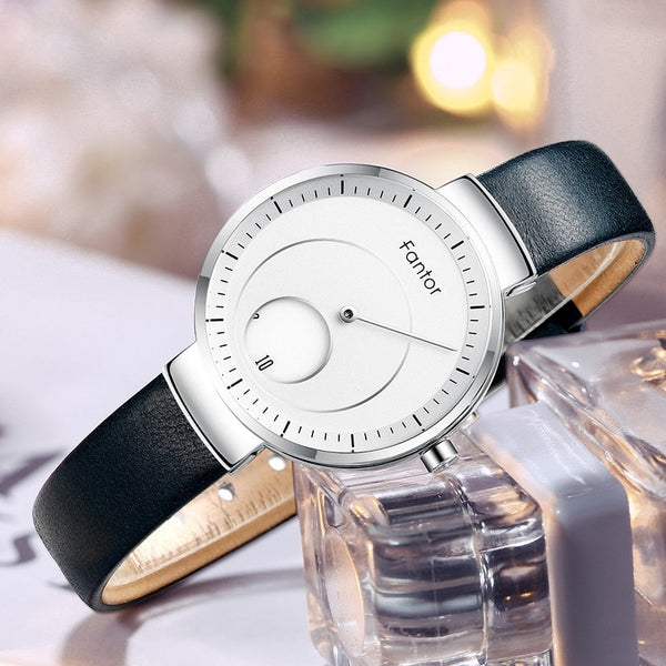 Fantor Brand Minimalist Women Leather  Quartz Wristwatch WF1027L01 - Time Access store