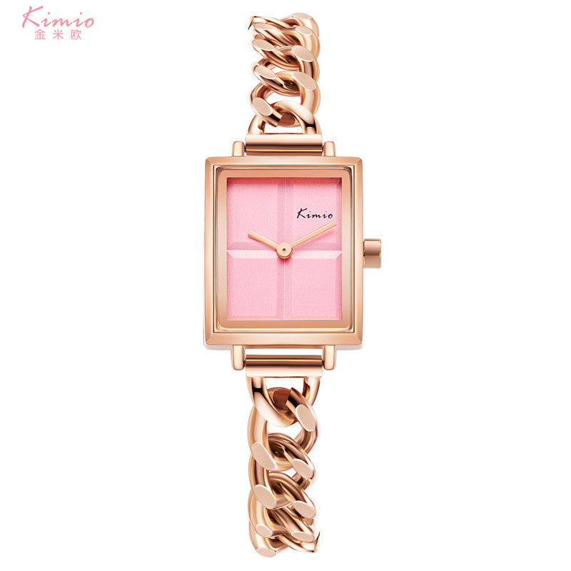 Alienwork Montre Femme Or Rose Bracelet Maille Blanc Cadran Nacre élégant Alienwork Montre Femme Or Rose Bracelet Maille Blanc Cadran Nacre élégant