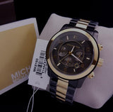 MICHAEL KORS MENS WATCH 2 TONE GOLD GUNMETAL RUNWAY MK8160 - Time Access store